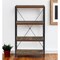Homeroots 43" Black And Brown Distressed Metal and Wood Three Tier Etagere Bookcase 286421 - alternate 7