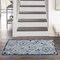Homeroots 3' X 5' Blue And Gray Floral Power Loom Area Rug 521654 - alternate 7