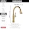 Delta Cassidy Single Handle Pull-Down Kitchen Faucet 9197-CZ-PR-DST - alternate 6