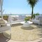 Homeroots 8' Gold And Beige Round Floral Washable Indoor Outdoor Area Rug 594625 - alternate 6