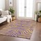Homeroots 8' X 10' Purple And Copper Animal Print Washable Indoor Outdoor Area Rug 600705 - alternate 8