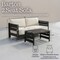 Alaterre Furniture Alaterre Barton Patio Loveseat and Coffee Table Set for Porch or Poolside Black Finish 80-BARTON-2SOFATB-B - alternate 6