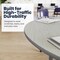 Flash Furniture Commercial Adjustable Height Horseshoe Activity Table with Locking Casters-LTGY XU-A6066-HRSE-LTGRY-T-A-CAS-GG - alternate 8
