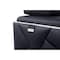 Homeroots 90" Black Italian Leather Solid Wood Sofa 720460 - alternate 6