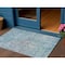 Homeroots 3' X 5' Blue Abstract Washable Indoor Outdoor Area Rug 607860 - alternate 1