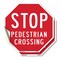 Signmission Stop Pedestrian Crossing, 6 inch X 6 inch, Vinyl Decal, 2PK OC-D-2PACK-6-7 - alternate 1
