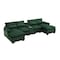 Homeroots 55" Green Fabric Modular USB Sleeper Sofa 568295 - alternate 6