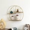 Vintiquewise Elegant 3-Tier Decorative Floating Geometric Arc Wall Shelf - Semi-Circular Metal and Wood QI004691.3DG - alternate 7