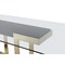Homeroots 87" Clear And Gold Glass And Stainless Steel Double Pedestal Base Dining Table 370725 - alternate 6