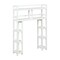 Homeroots White Finish 2 Tier Solid Wood Over Toilet Organizer 380020 - alternate 1