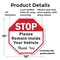 Signmission Stop Please Remain Inside Your Vehi, 10 Inch X 10 Inch, Plastic Sign OC-P-10-197 - alternate 5
