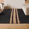 Jonathan Y Olivier Rustic Farmhouse Wide Ticking Stripe Jute Black/Natural 5 ft. x 8 ft. Area Rug NRF200B-5 - alternate 5