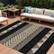 Homeroots 8' X 10' Black Ivory And Wheat Southwestern Washable Indoor Outdoor Area Rug 613888 - alternate 1