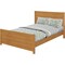 Homeroots Brown Ribbed Texture Solid Wood Queen Bed Frame 523650 - alternate 6