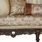 Homeroots 39" Beige Floral Sofa And Toss Pillows With Dark Brown Legs 348217 - alternate 5