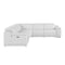 Homeroots White Italian Leather Power Reclining L Shaped Five Piece Corner Sectional 532763 - alternate 1
