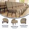 Flash Furniture Beige Fabric Church Chair, PK4 4-FD-CH0221-4-CV-BGE1-BAS-GG - alternate 7