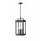 Z-Lite Hartwell 4-Light Outdoor Chain Mount Ceiling Fixture, 10 in W, Sand Black 5019CHB-BK - alternate 1