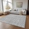 Homeroots 8' X 10' Silver And Ivory Floral Washable Indoor Outdoor Area Rug 581879 - alternate 7