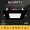 Nuwatt 4 Inch 2 Hour Black Square Fire Rated Recessed Lighting Canless LED Lights 2700K-5000K, 900LM, 6PK NW-P-SQDL-4-12W-5CT-FR-BLK-6P - alternate 6