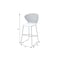 Homeroots Set of Two 26" White and Silver Heavy Duty Plastic and Metal Low Back Counter Height Bar Chairs, 2PK 555093 - alternate 4