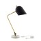 Homeroots 22" Black Iron Desk Table Lamp With Black Bell Shade 530922 - alternate 1