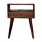 Homeroots 22" Brown Solid Wood One Drawer Nightstand 651531 - alternate 1