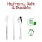 Smarty Had A Party Shiny Metallic Silver Hammered Plastic Cutlery Set - Spoons, Forks and Knives (1000 Guests), 3000PK 2649CS-CASE - alternate 8