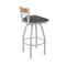 Holland Bar Stool Co Revelle 30in Swivel Bar Stool with Anodized Nickel Finish, Medium Back and Canter Storm Seat 881 - alternate 6