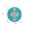 Homeroots 8' Teal Blue Brown And Ivory Round Oriental Washable Indoor Outdoor Area Rug 598444 - alternate 8