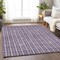 Homeroots 9' X 12' Purple And Ivory Striped Washable Indoor Outdoor Area Rug 595893 - alternate 7