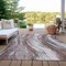 Homeroots 3' X 5' Taupe Sky Blue And Ivory Abstract Washable Indoor Outdoor Area Rug 617443 - alternate 6