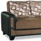 Homeroots 90" Brown Chenille Convertible Futon Sleeper Sofa And Toss Pillows With Storage 607211 - alternate 6