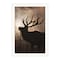 Homeroots Elk Sunrise White Framed Print Wall Art 530019 - alternate 1