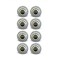Homeroots 1.5" X 1.5" X 1.5" Hues Of Bronze White And Black Knobs, 8PK 321658 - alternate 1