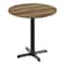Flash Furniture Commercial 31.25" Natural HPL Tabletop with Black Table Height X Base ST-RD31-NAT-T2222-GG - alternate 1