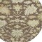 Homeroots 8' Chocolate And Beige Round Floral Washable Indoor Outdoor Area Rug 605195 - alternate 6