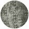 Homeroots 8' Charcoal Round Ikat Washable Indoor Outdoor Area Rug 576979 - alternate 5