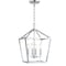 Jonathan Y Pagoda 12" 4-Light Classic Traditional Metal Cage Lantern LED Pendant, Chrome JYL7436C - alternate 16