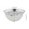 Jonathan Y Malia 12" 1-Light Traditional Transitional Iron LED Flush Mount, Chrome/Clear, 2PK JYL9901A-SET2 - alternate 6