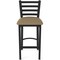 Holland Bar Stool Co 30" Stationary Bar Stool, Black Wrinkle, Canter Thatch Seat 40030BW001 - alternate 5