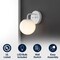 Jonathan Y Louis Parisian Globe 5.75" 1-Light Metal/Frosted Glass Modern Contemporary LED Vanity Light, White JYL3534D - alternate 9