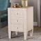 Baxton Studio Leyna Modern Beige Faux Shagreen 3-Drawer End Table 251-13969-ZORO - alternate 9