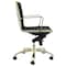 Homeroots Black and Gold Steel and Faux Leather Adjustable Swivel Rolling Conference Office Chair 544963 - alternate 8