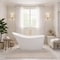 Anzzi Tuasavi 5.6 ft. Solid Surface Freestanding Bathtub in Matte White FT-AZ8418 - alternate 10