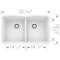Blanco Diamond Equal Double Bowl, White 440185 - alternate 6