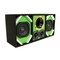 Deejay Led Loaded Box w/Two Despacito Heavy Duty 6-in Woofers One Horn and w/Two Bullet Tweeters GREEN TBH6GREEN - alternate 6