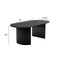 Homeroots 67" Black Wood Double Pedestal Base Oval Dining Table 713568 - alternate 5