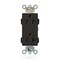Leviton Straight Blade Receptacle, 5-20R, 20 A, 125V AC, Flush Mount, Self-Grounded M1636-E - alternate 1