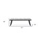 Homeroots 57in Light Gray and Black Upholstered Faux Leather Bench 372148 - alternate 4